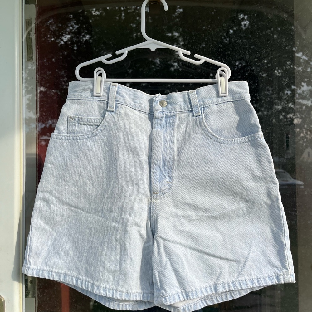 Light Blue Denim Women's Vintage LEE Shorts High Rise Size 1 / 2